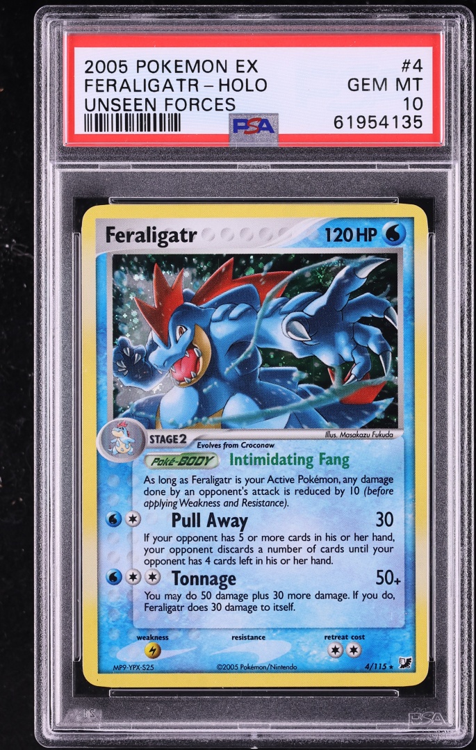 2005 Pokemon EX Unseen Forces Holo Feraligatr #4 PSA 10 GEM MINT