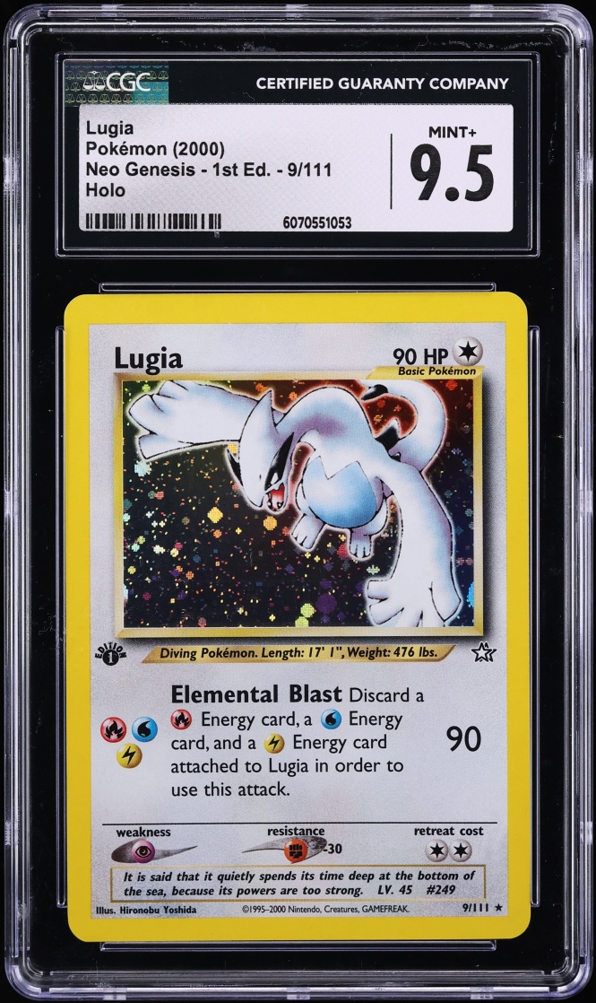2000 Pokemon Neo Genesis 1st Edition Holo Lugia #9 CGC 9.5 MINT+