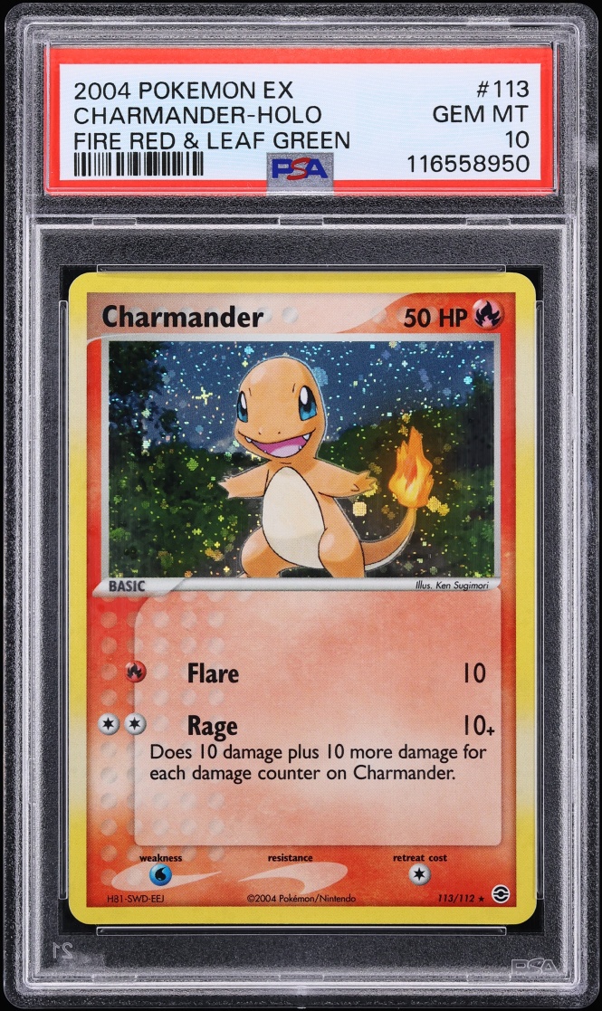 2004 Pokemon EX Fire Red & Leaf Green Holo Charmander #113 PSA 10 GEM MINT