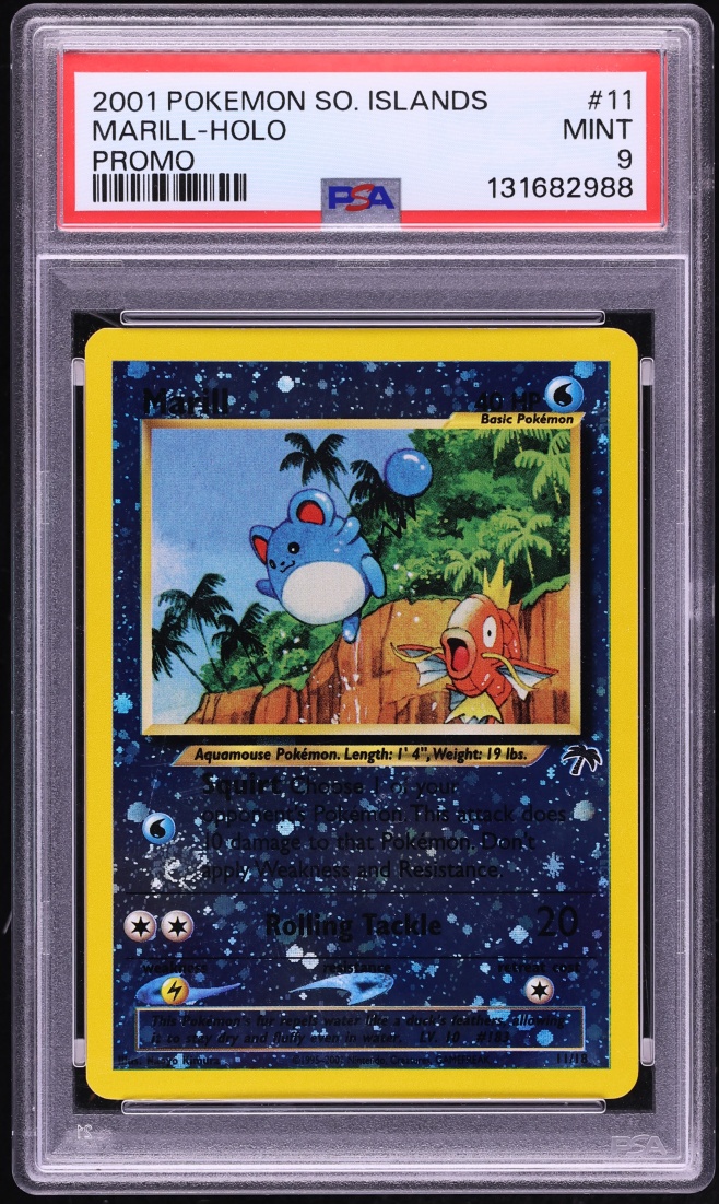 2001 Pokemon Southern Islands Promo Reverse Holo Marill #11 PSA 9 MINT