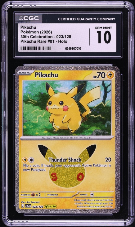2026 Pokemon 30th Celebration Pikachu Rare #1 Pikachu #23