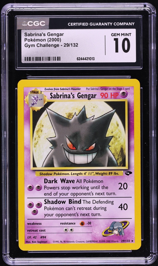 2000 Pokemon Gym Challenge Sabrina's Gengar #29 CGC 10 GEM MINT