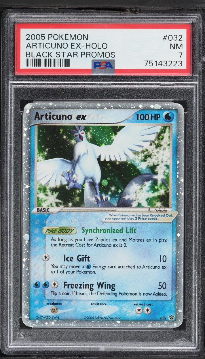 2005 Pokemon Black Star Promo Holo Articuno EX #32 PSA 7 NRMT