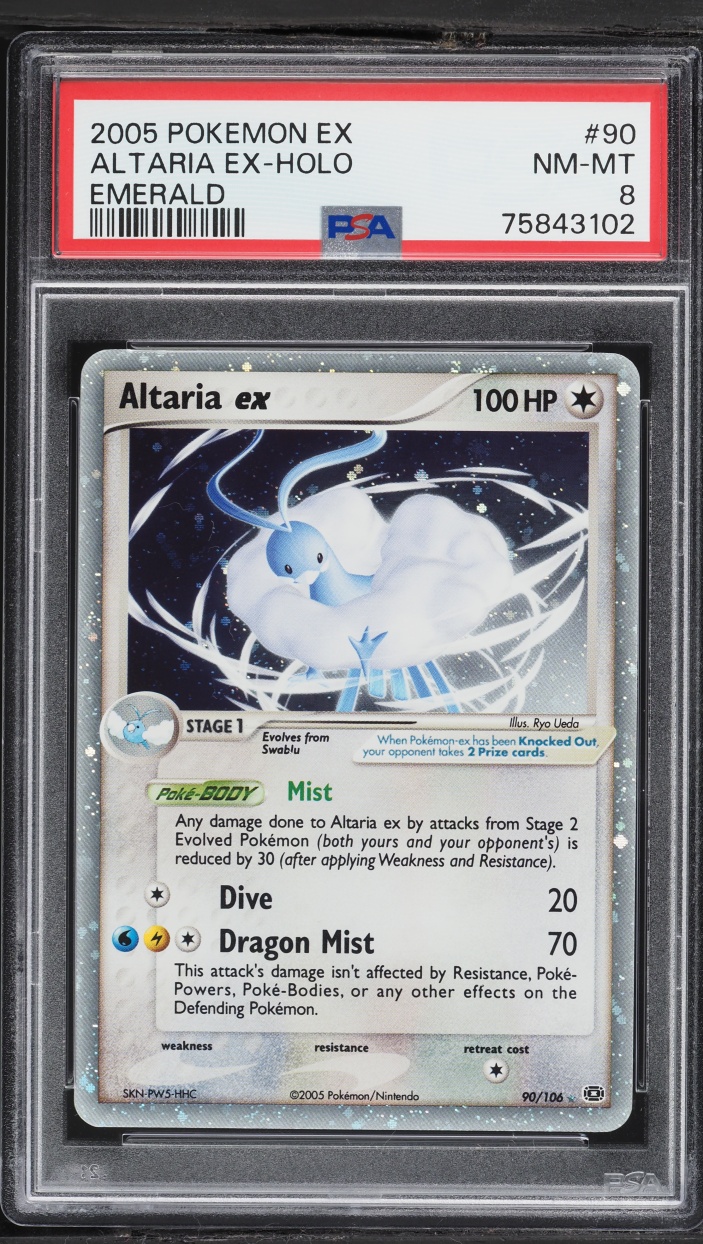 2005 Pokemon EX Emerald Holo Altaria Ex #90 PSA 8 NM-MT