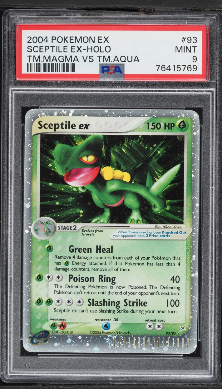 2004 Pokemon EX Team Magma Vs Team Aqua Holo Sceptile Ex #93 PSA 9 MINT