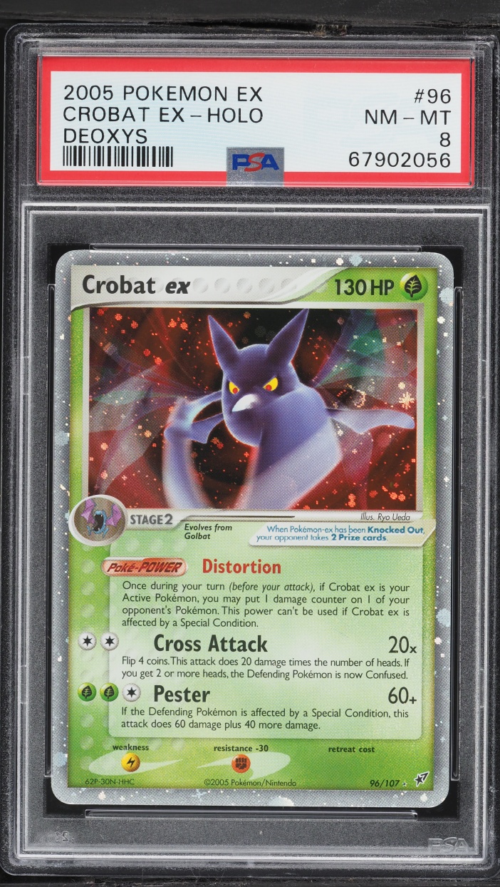 2005 Pokemon EX Deoxys Holo Crobat Ex #96 PSA 8 NM-MT