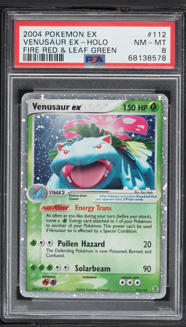2004 Pokemon EX Fire Red & Leaf Green Holo Venusaur Ex #112 PSA 8 NM-MT
