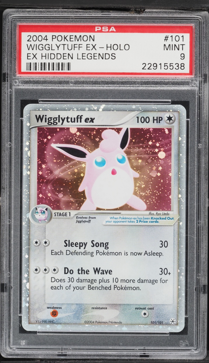 2004 Pokemon EX Hidden Legends Holo Wigglytuff Ex #101 PSA 9 MINT
