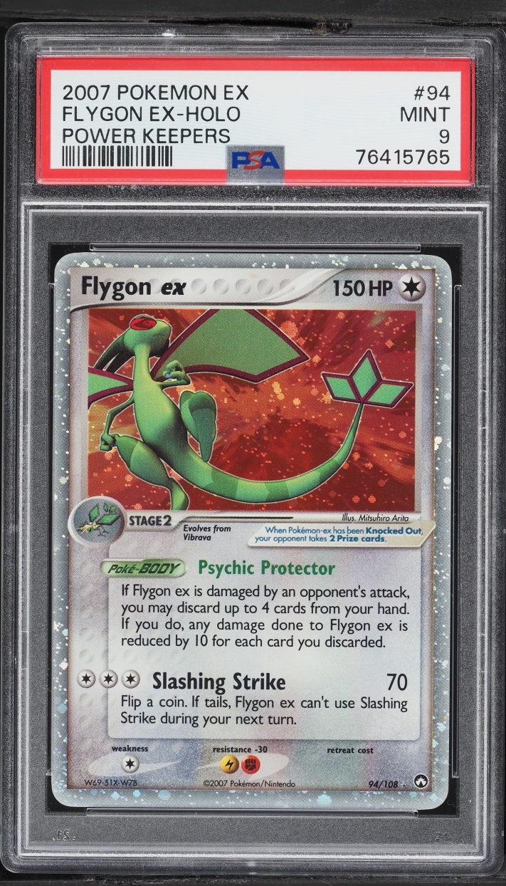 2007 Pokemon EX Power Keepers Holo Flygon Ex #94 PSA 9 MINT