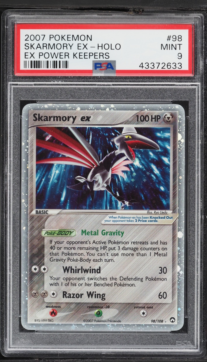 2007 Pokemon EX Power Keepers Holo Skarmory Ex #98 PSA 9 MINT