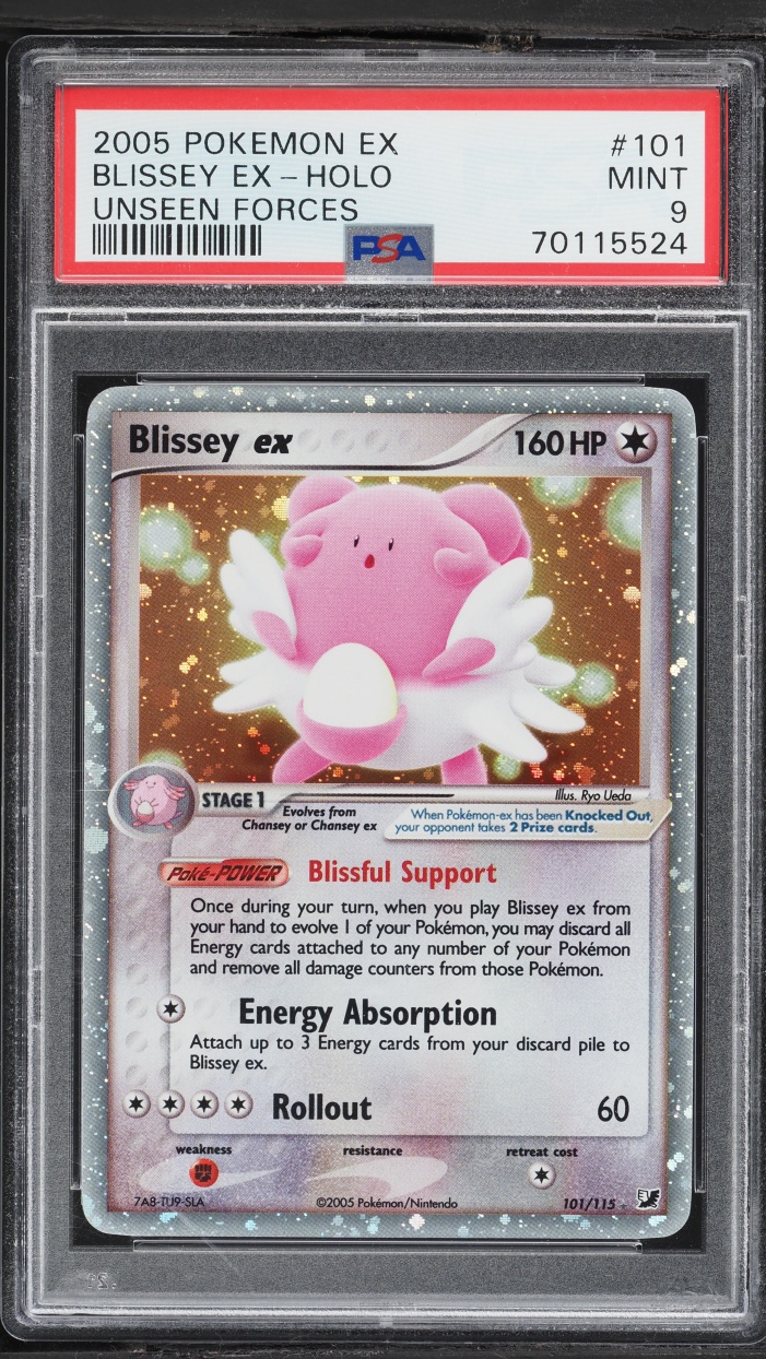 2005 Pokemon EX Unseen Forces Holo Blissey EX #101 PSA 9 MINT