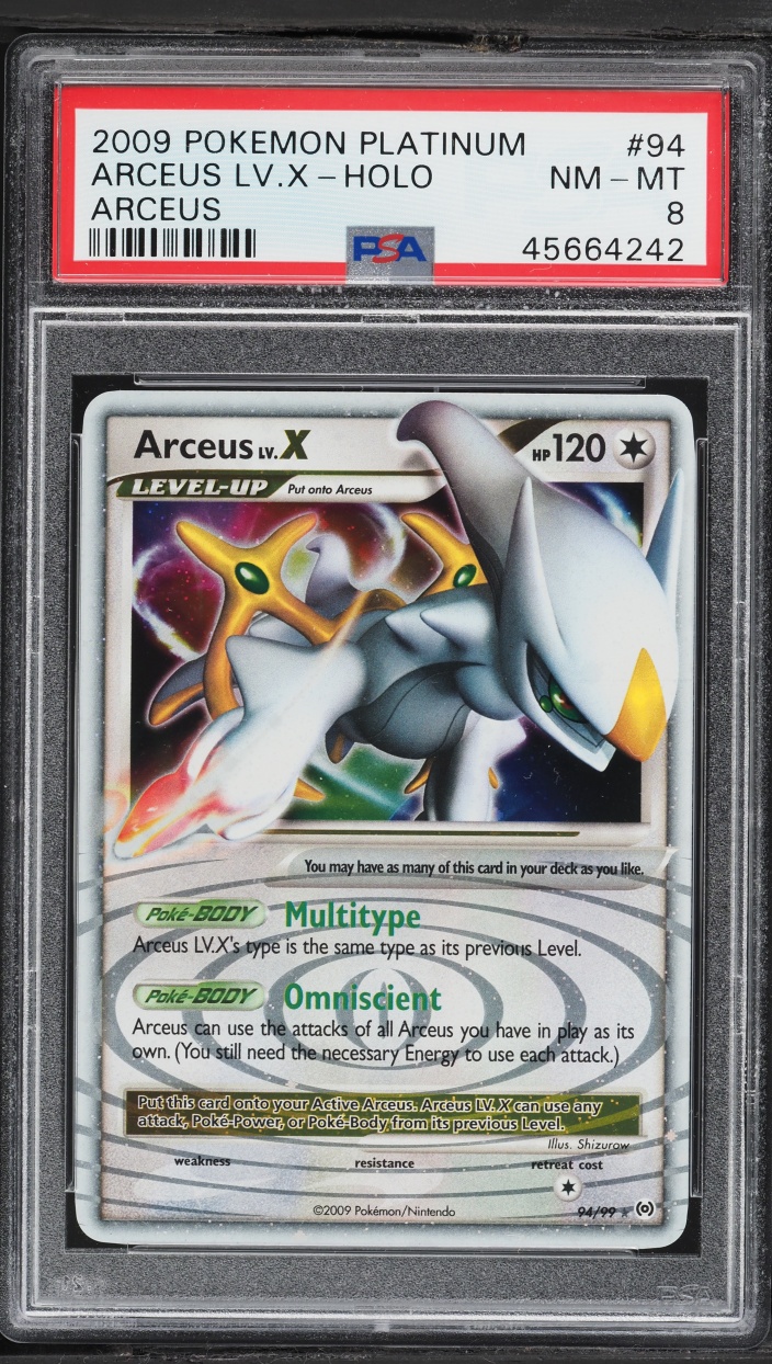 2009 Pokemon Platinum Holo Arceus LV.X #94 PSA 8 NM-MT