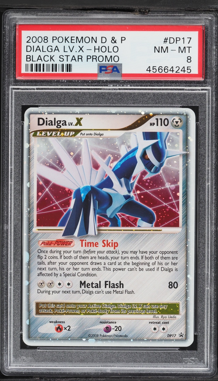 2008 Pokemon Diamond & Pearl Black Star Promo Holo Dialga LV.X #DP17 PSA 8 NM-MT
