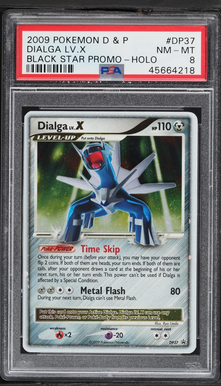 2009 Pokemon Diamond & Pearl Black Star Promo Holo Dialga LV.X #DP37 PSA 8 NM-MT