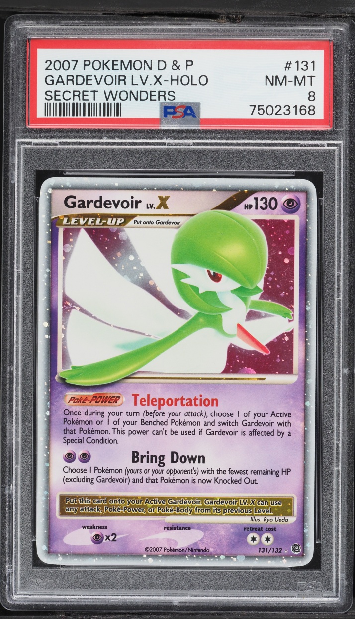 2007 Pokemon Diamond & Pearl Secret Wonders Holo Gardevoir LV.X #131 PSA 8 NM-MT