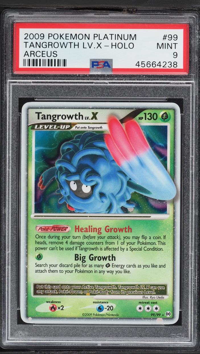 2009 Pokemon Platinum Arceus Holo Tangrowth LV.X #99 PSA 9 MINT