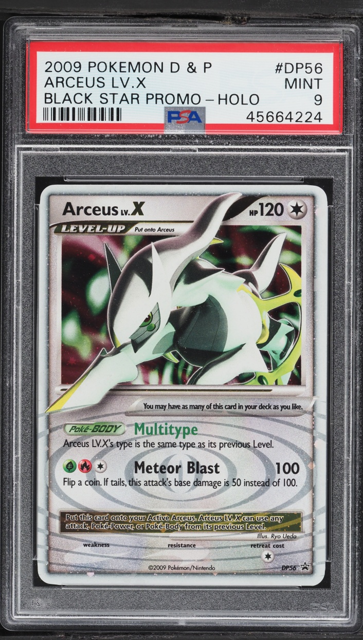 2009 Pokemon Diamond & Pearl Black Star Promo Collector's Tin Holo Arceus LV.X #DP56 PSA 9 MINT