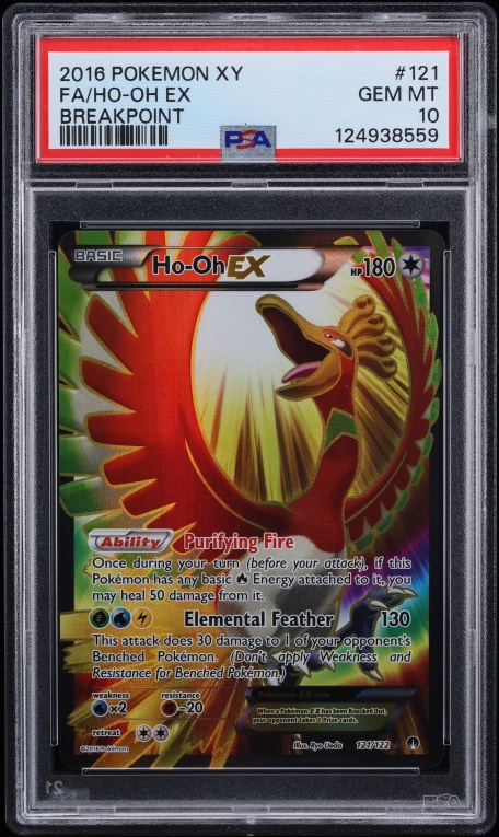 2016 Pokemon XY BREAKpoint Full Art Ho-Oh Ex #121 PSA 10 GEM MINT