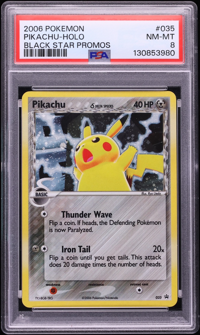 2006 Pokemon Black Star Promo Holo Pikachu #35 PSA 8 NM-MT