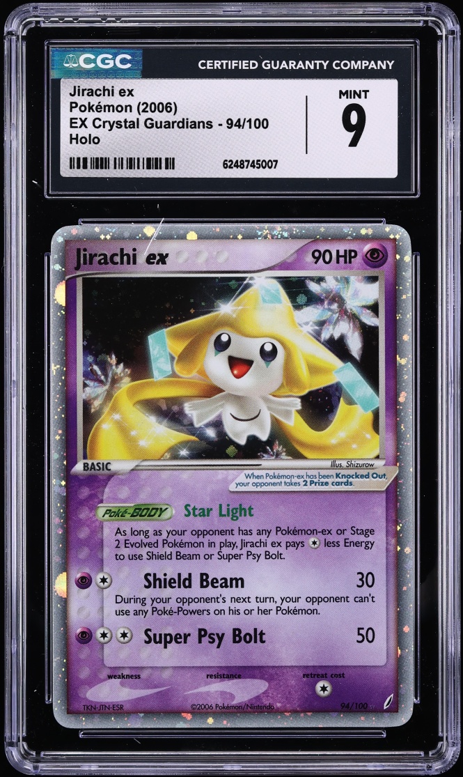 2006 Pokemon EX Crystal Guardians Holo Jirachi Ex #94 CGC 9 MINT