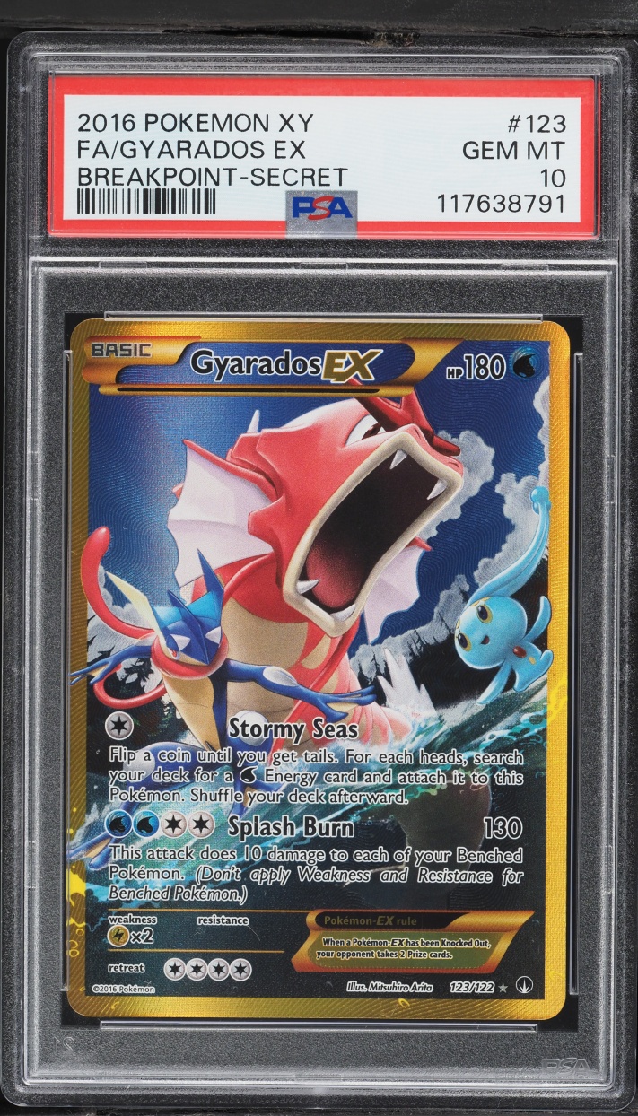 2016 Pokemon XY BREAKpoint SEC Gyarados EX #123 PSA 10 GEM MINT