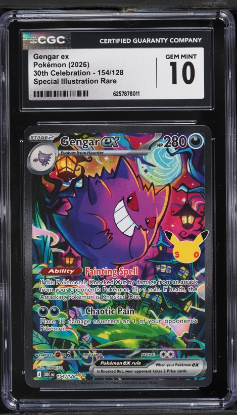 2026 Pokemon 30th Celebration SIR Gengar Ex #154 CGC 10
