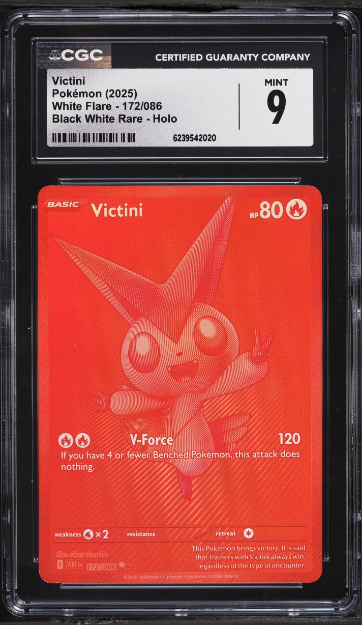 2025 Pokemon Scarlet & Violet White Flare BWR Victini #172 CGC 9 MINT