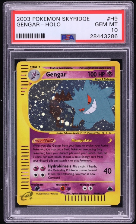 2003 Pokemon Skyridge Holo Gengar #H9 PSA 10 GEM MINT