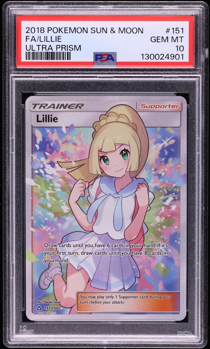 2018 Pokemon Sun & Moon Ultra Prism Full Art Lillie #151 PSA 10 GEM MINT