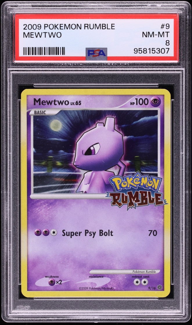 2009 Pokemon Platinum Rumble Mewtwo #9 PSA 8 NM-MT