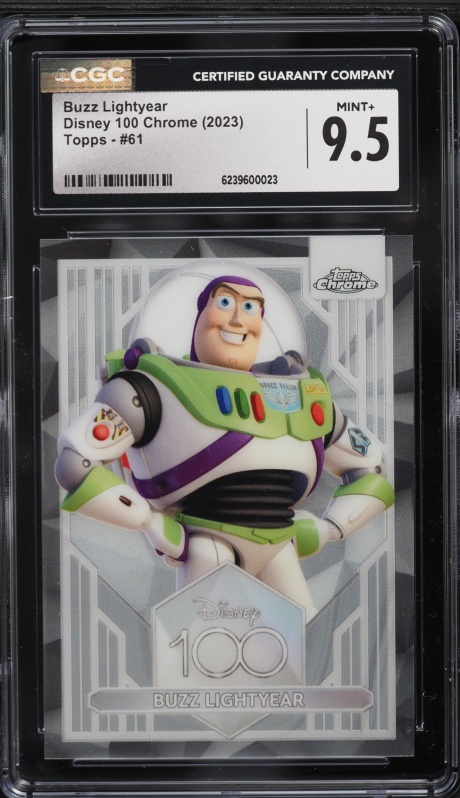 2023 Topps Chrome Disney100 Dual Blue Wave Buzz & Woody AUTO /23