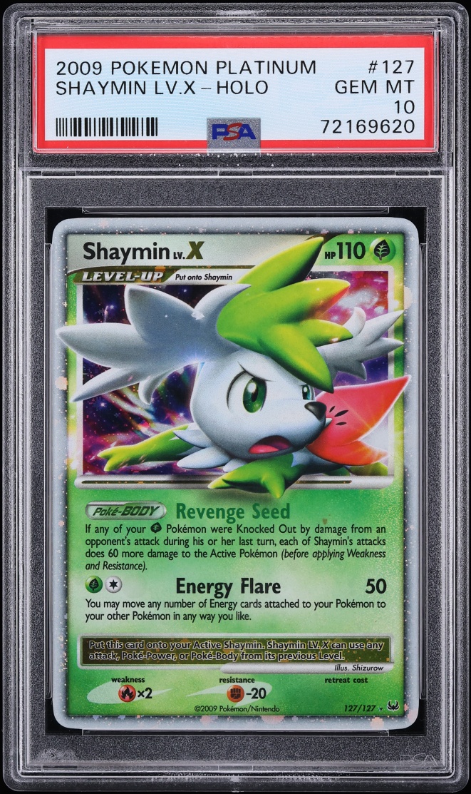 2009 Pokemon Platinum Holo Shaymin LV. X #127 PSA 10 GEM MINT