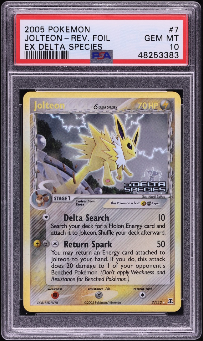 2005 Pokemon EX Delta Species Reverse Holo Jolteon #7 PSA 10 GEM MINT