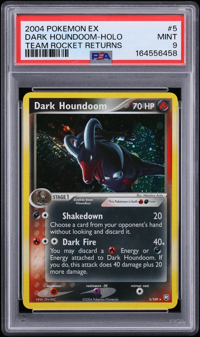 2004 Pokemon EX Team Rocket Returns Holo Dark Houndoom #5 PSA 9 MINT