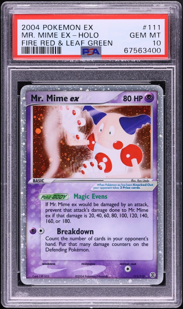 2004 Pokemon EX Fire Red & Leaf Green Holo Mr. Mime Ex #111 PSA 10 GEM MINT