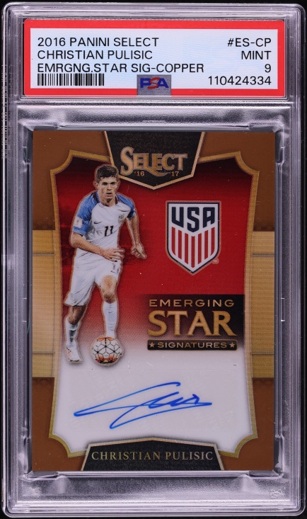 2016 Select Signature Christian Pulisic ROOKIE AUTO /75 #S-CP PSA