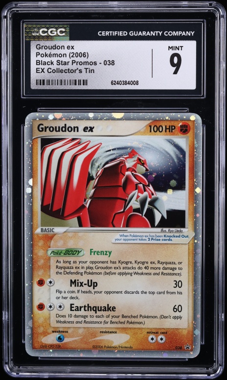2006 Pokemon Black Star Promo EX Collector's Tin Holo Groudon Ex #38 CGC 9 MINT