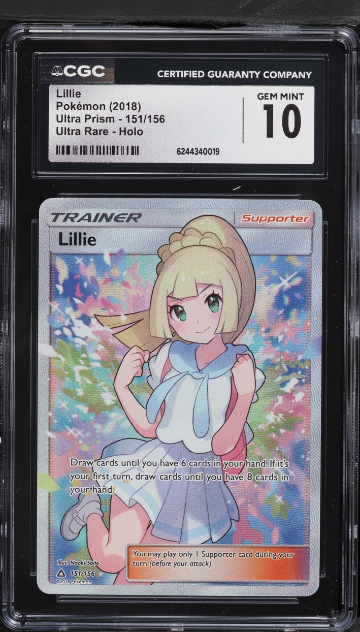 2018 Pokemon Sun & Moon Ultra Prism Full Art Lillie #151 CGC 10 GEM MINT