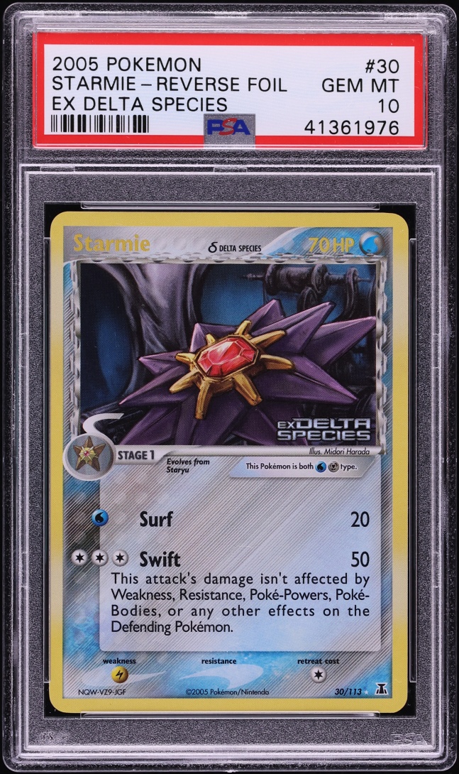 2005 Pokemon EX Delta Species Reverse Holo Starmie #30 PSA 10 GEM MINT