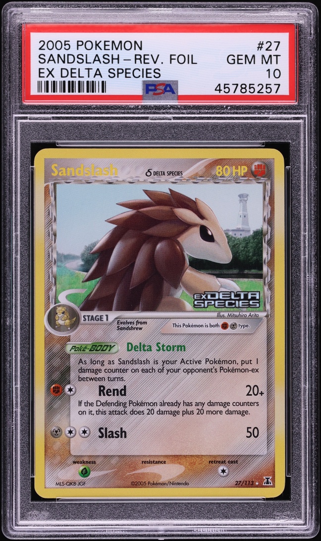 2005 Pokemon EX Delta Species Reverse Holo Sandslash #27 PSA 10 GEM MINT