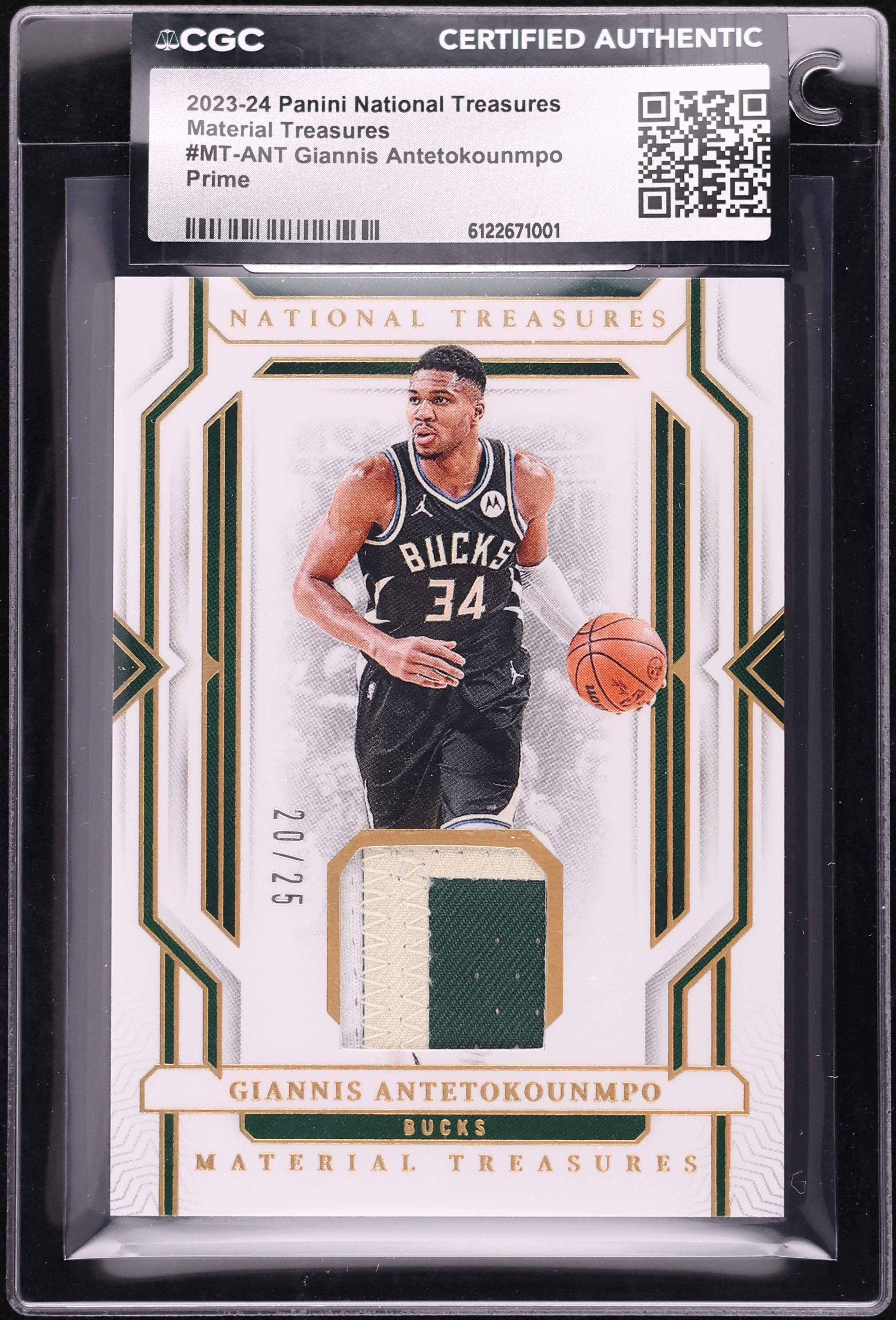 2023 National Treasures Material Treasures Prime Giannis