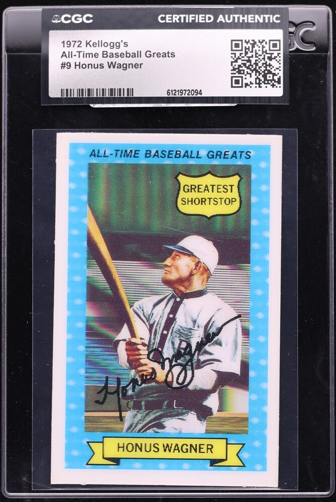1972 Kellogg's All-Time Baseball Greats Honus Wagner #9 CGC AUTH