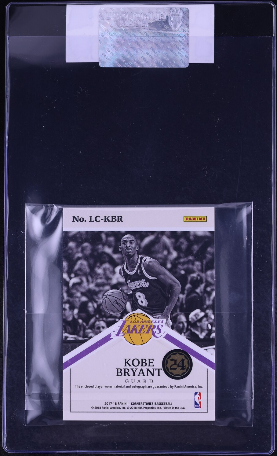 2017 Panini Cornerstones Legendary Crystal Kobe Bryant PATCH AUTO /20 #LC-KBR CGC AUTH