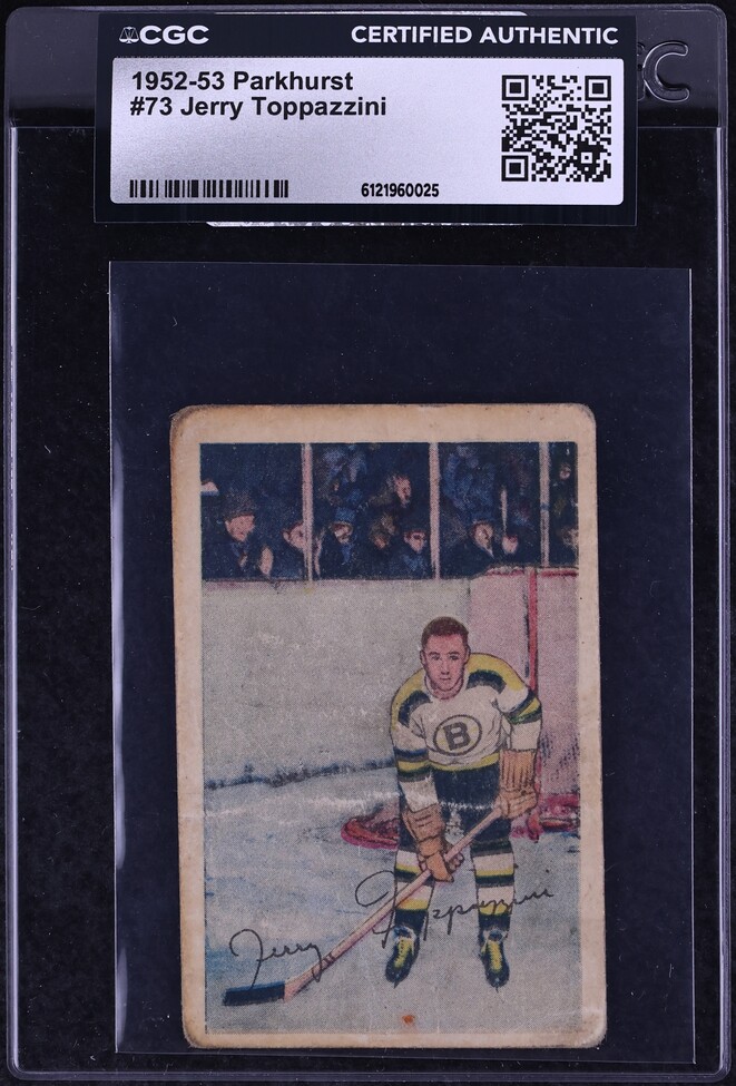 1952 Parkhurst Jerry Toppazzini #73 CGC AUTH