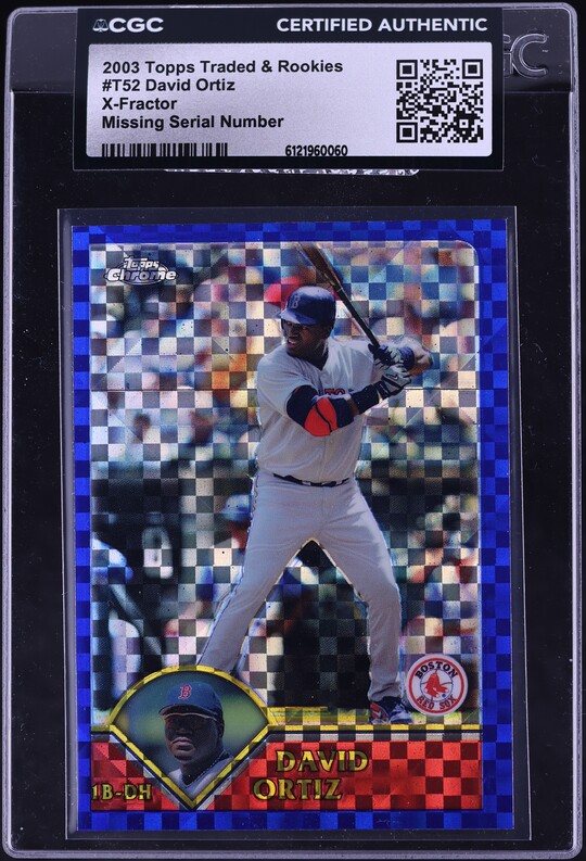 2003 Topps Traded & Rookies Xfractor David Ortiz #T52 CGC AUTH on