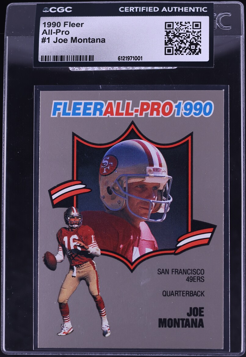 1990 Fleer All-Pro Joe Montana #1 CGC AUTH