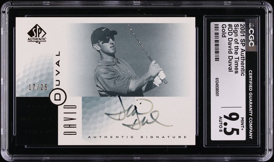 2001 SP Authentic Sign Of The Times Gold David Duval AUTO /25 #DD