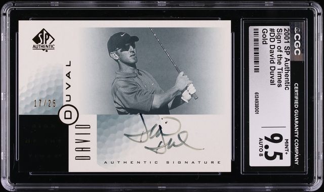 2001 SP Authentic Sign Of The Times Gold David Duval AUTO /25 #DD