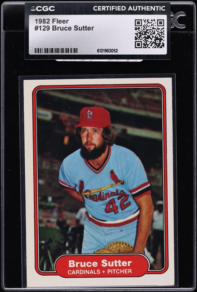 1982 Fleer Bruce Sutter #129 CGC AUTH