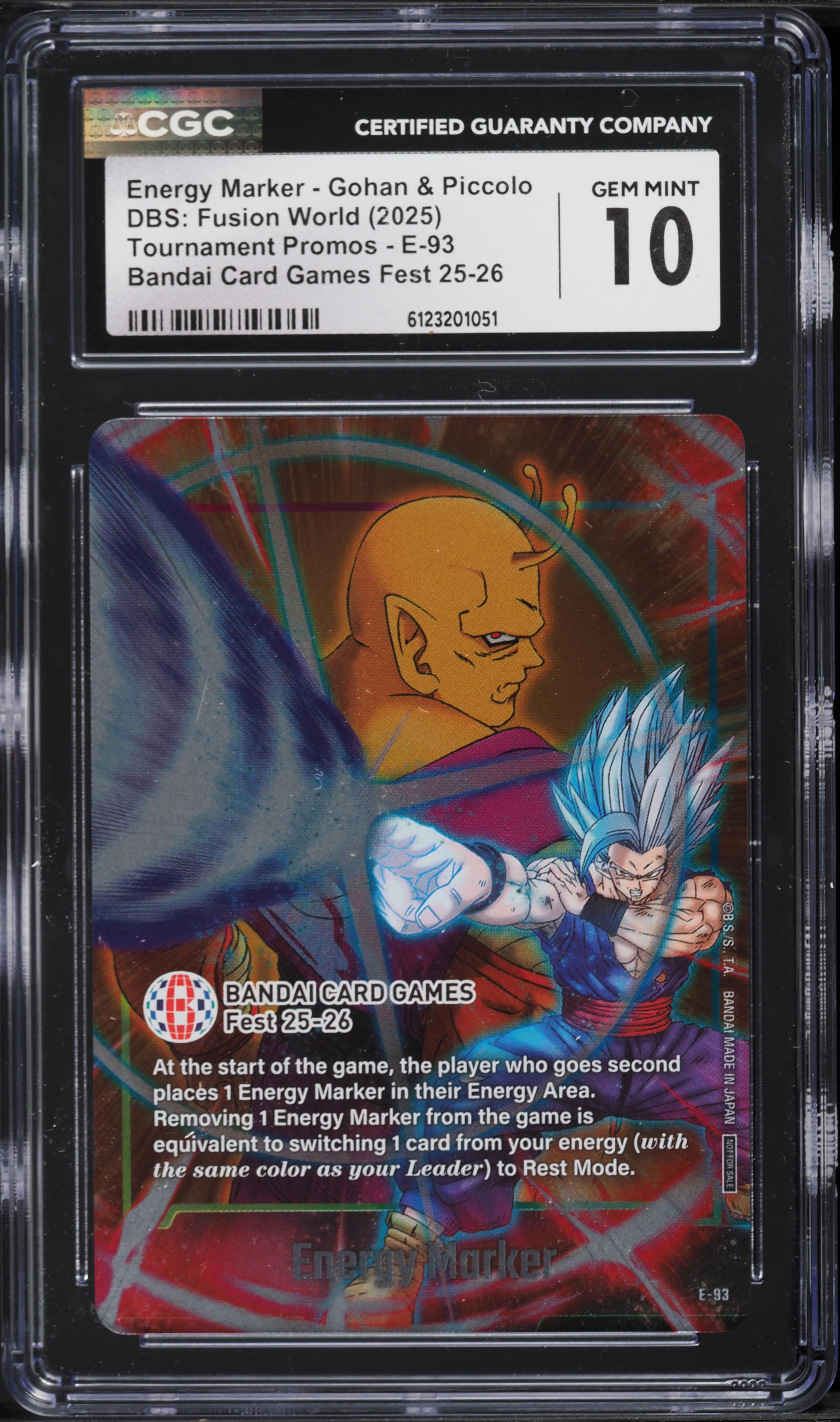 2025 DBS Fusion World Tournament Promo Energy Marker Gohan